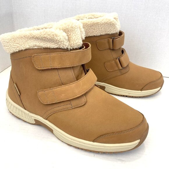 Orthofeet Shoes - Orthofeet Florence Waterproof Leather Boots Womens 11.5 Wide X-Wide Shearling